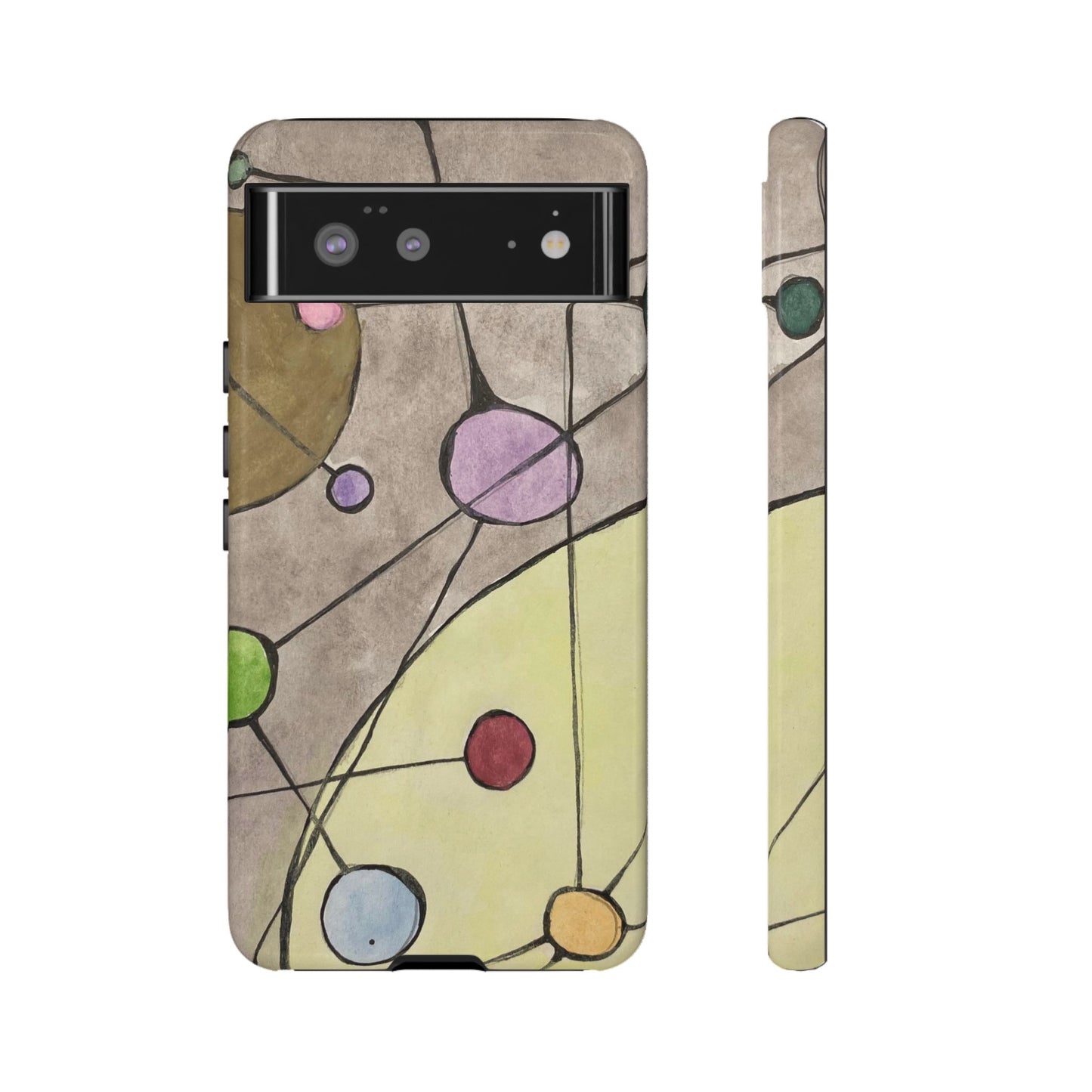 Abstract Constellation Phone Case - Vintage Pastel Orb Design