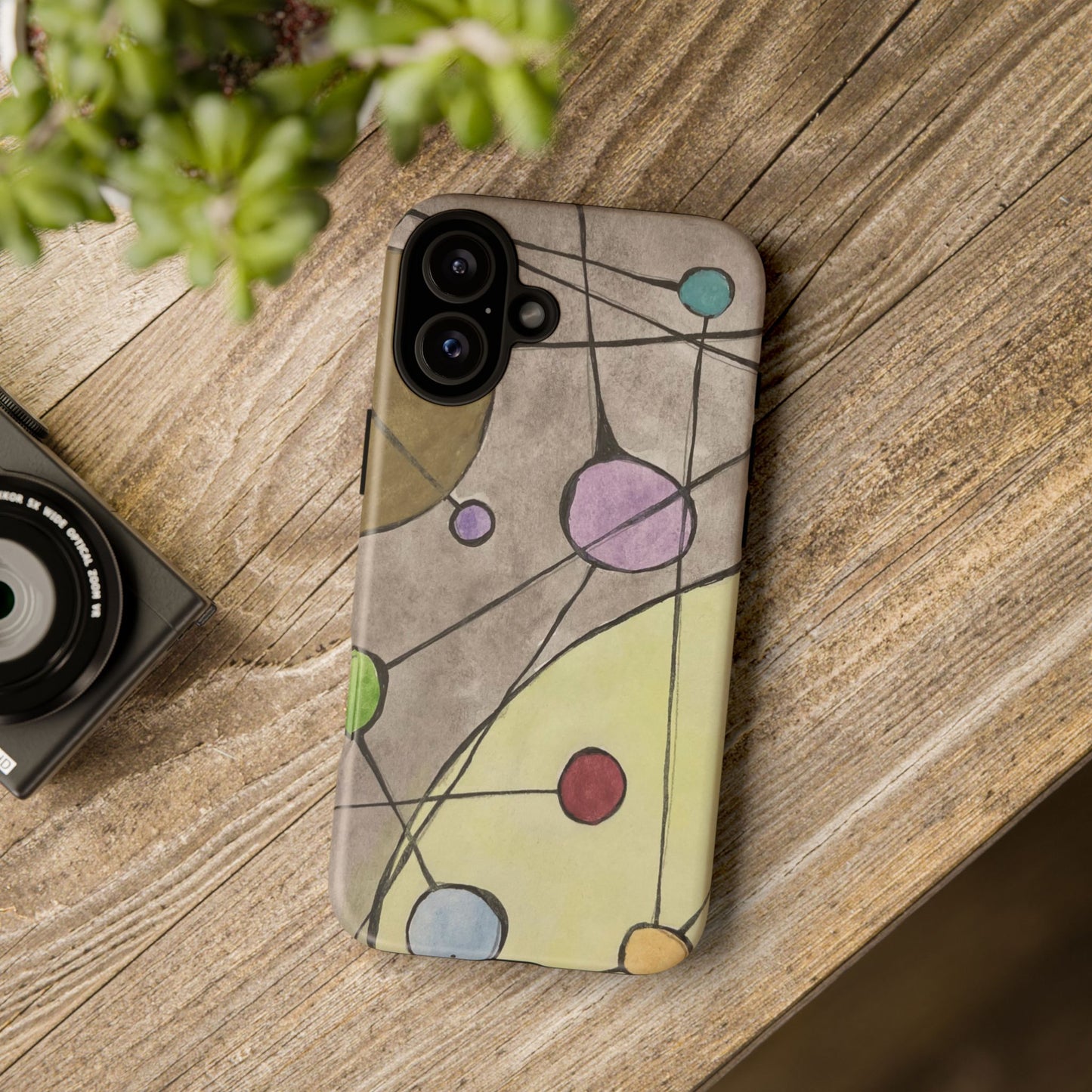 Abstract Constellation Phone Case - Vintage Pastel Orb Design
