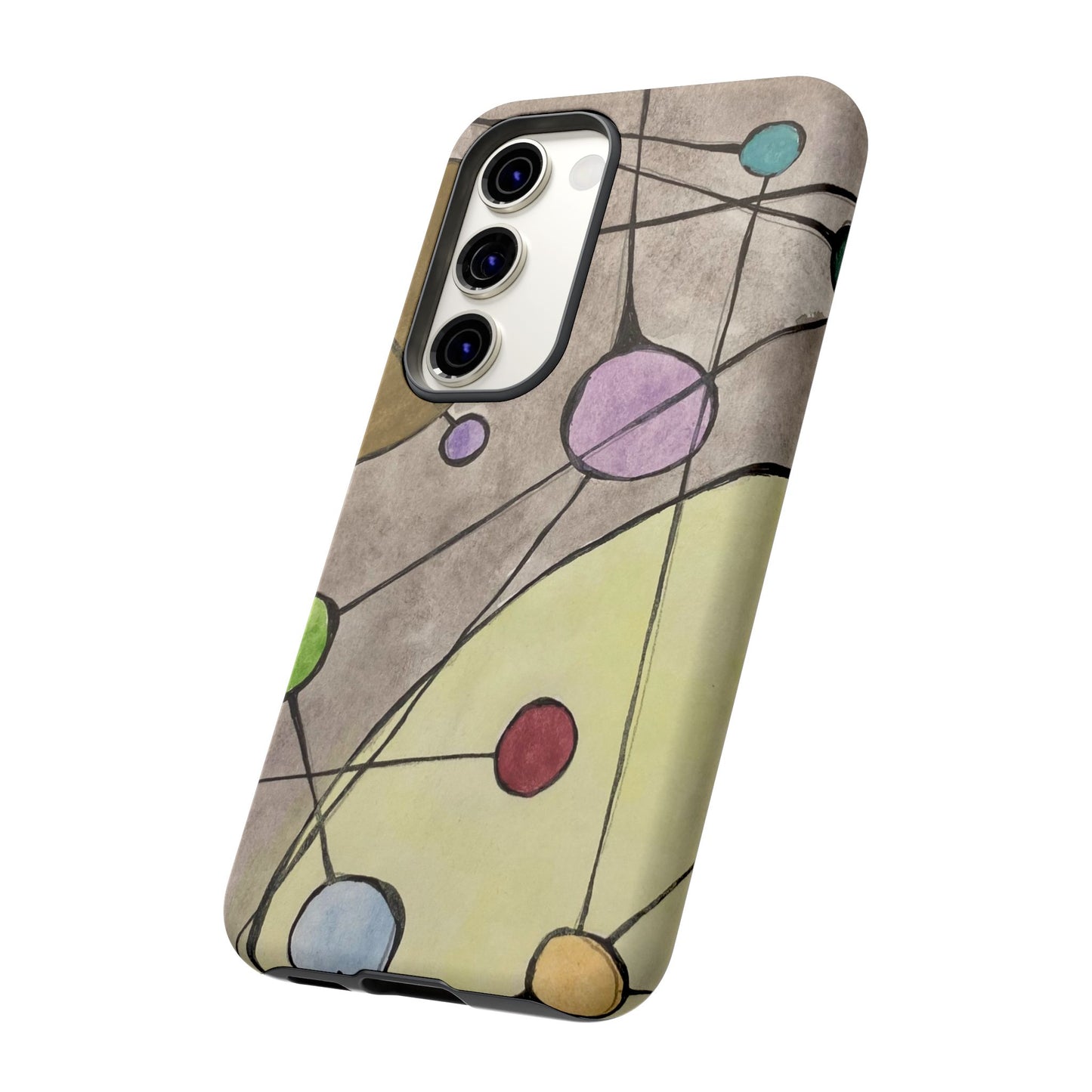 Abstract Constellation Phone Case - Vintage Pastel Orb Design