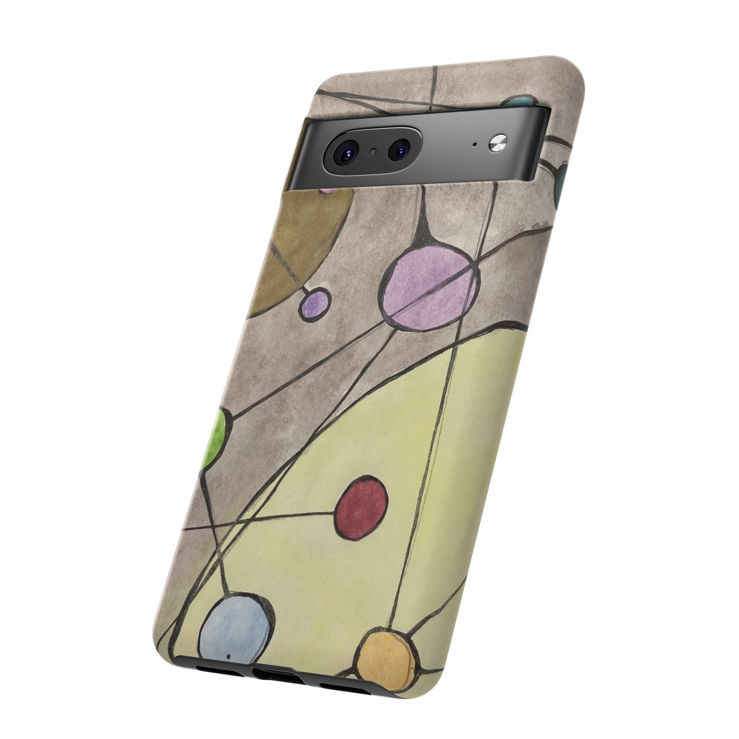 Abstract Constellation Phone Case - Vintage Pastel Orb Design