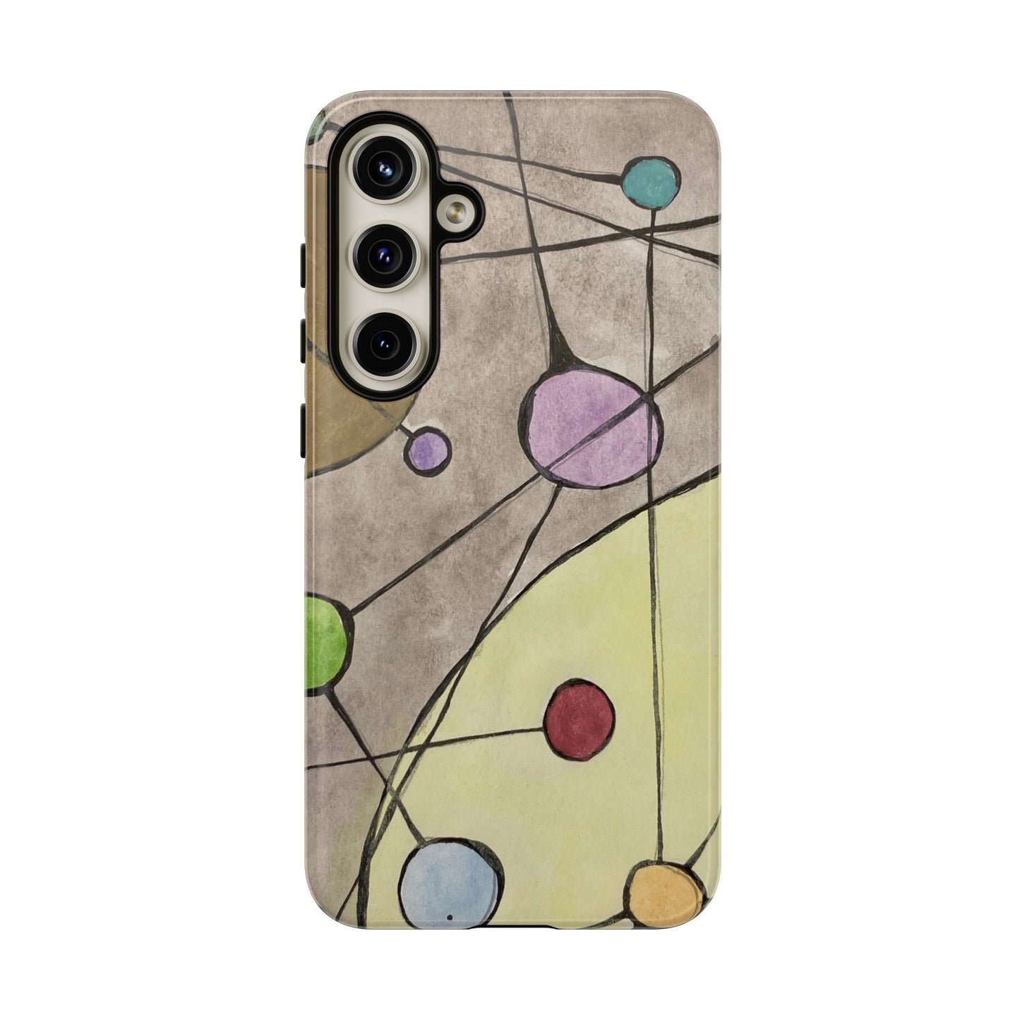 Abstract Constellation Phone Case - Vintage Pastel Orb Design