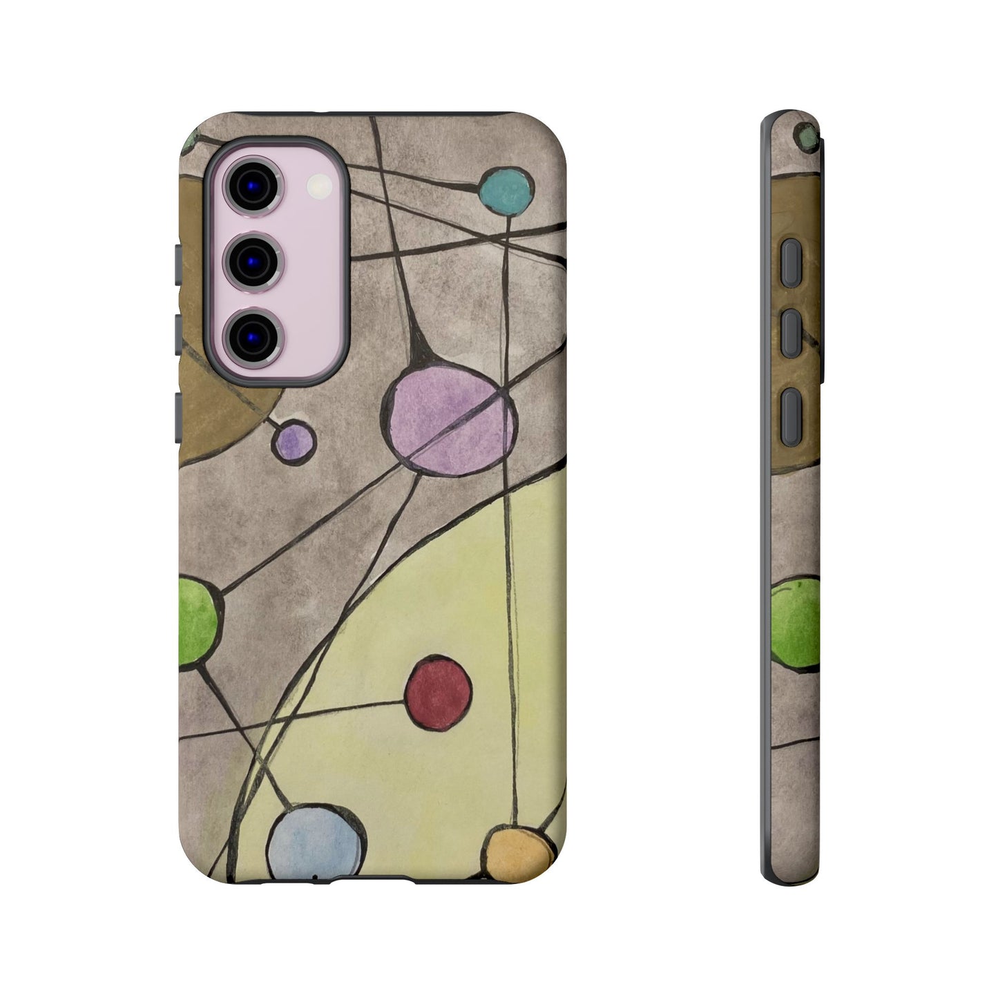 Abstract Constellation Phone Case - Vintage Pastel Orb Design