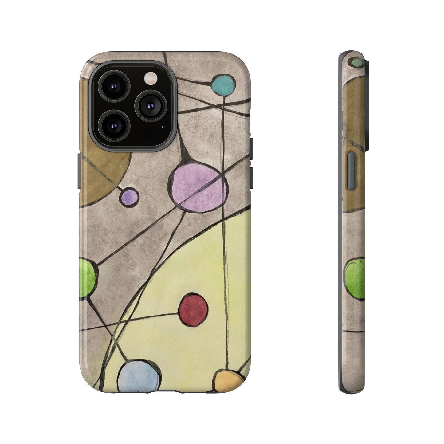 Abstract Constellation Phone Case - Vintage Pastel Orb Design