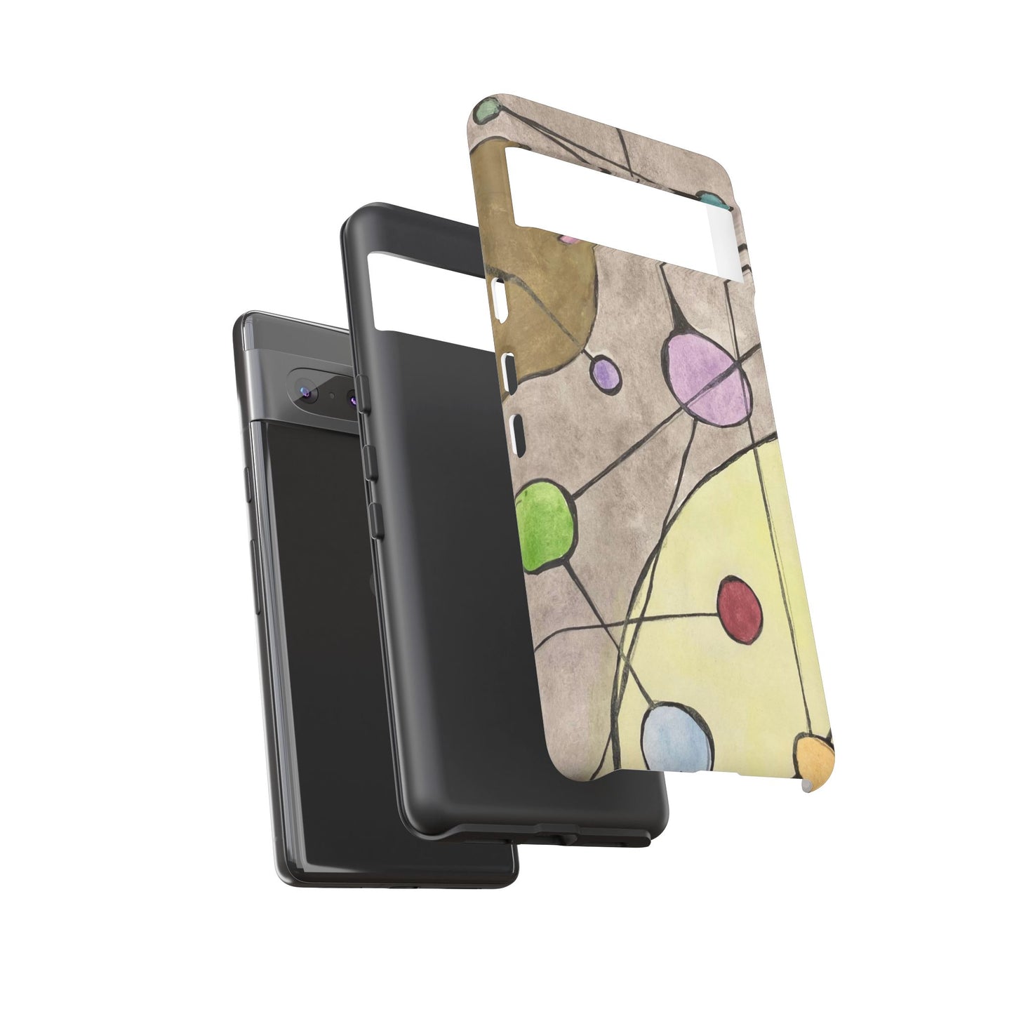 Abstract Constellation Phone Case - Vintage Pastel Orb Design