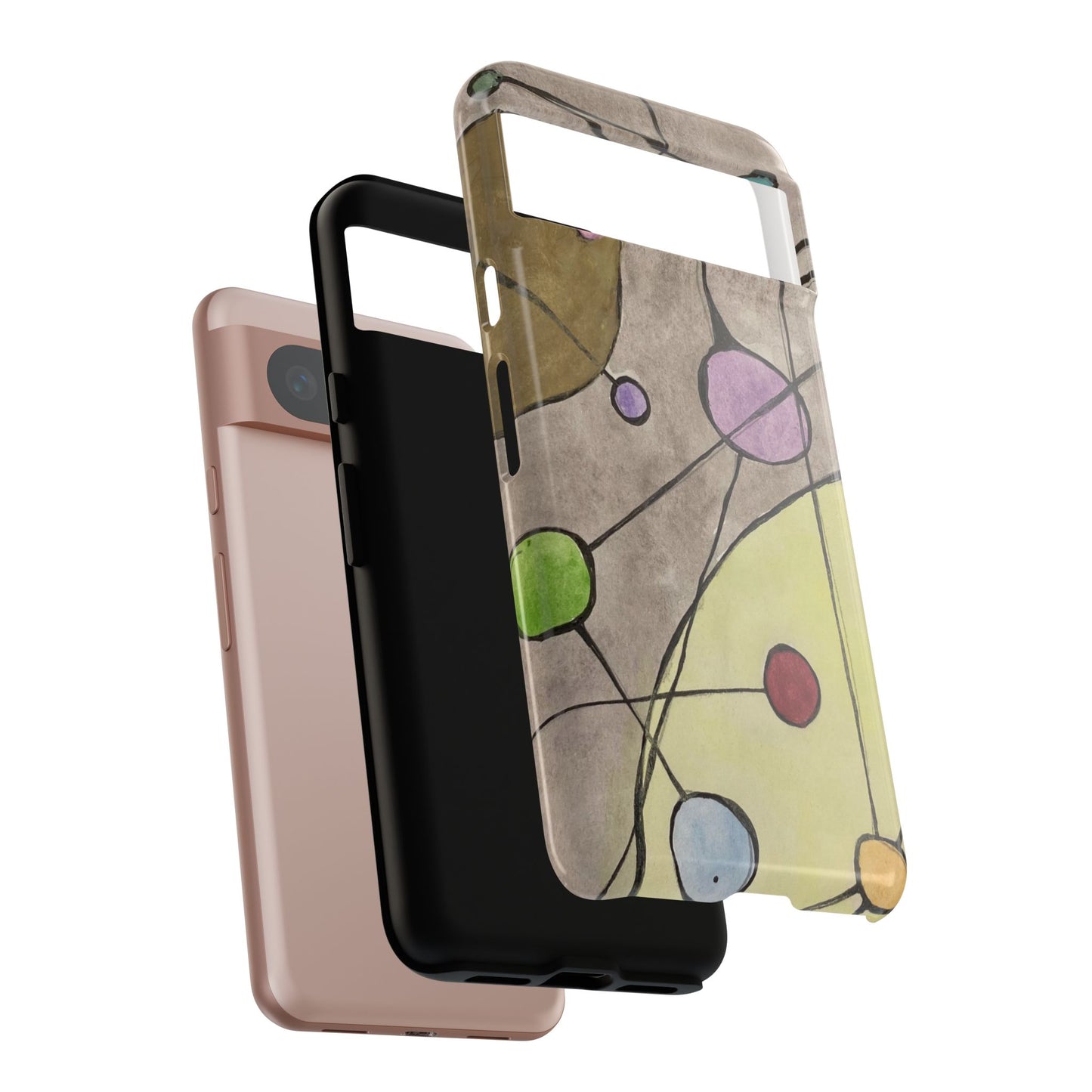 Abstract Constellation Phone Case - Vintage Pastel Orb Design