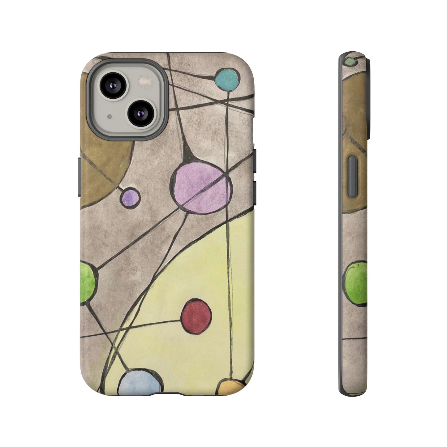 Abstract Constellation Phone Case - Vintage Pastel Orb Design