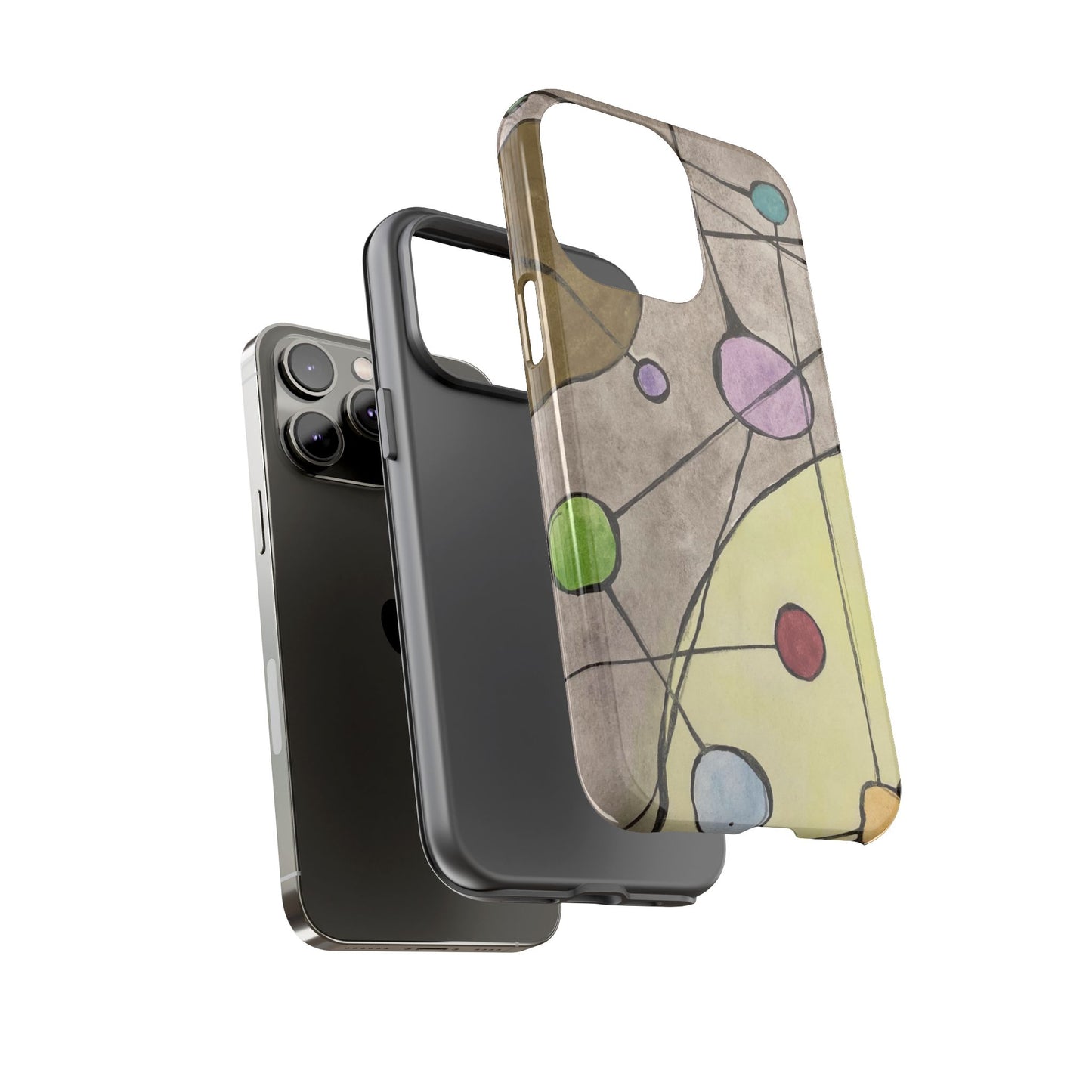 Abstract Constellation Phone Case - Vintage Pastel Orb Design