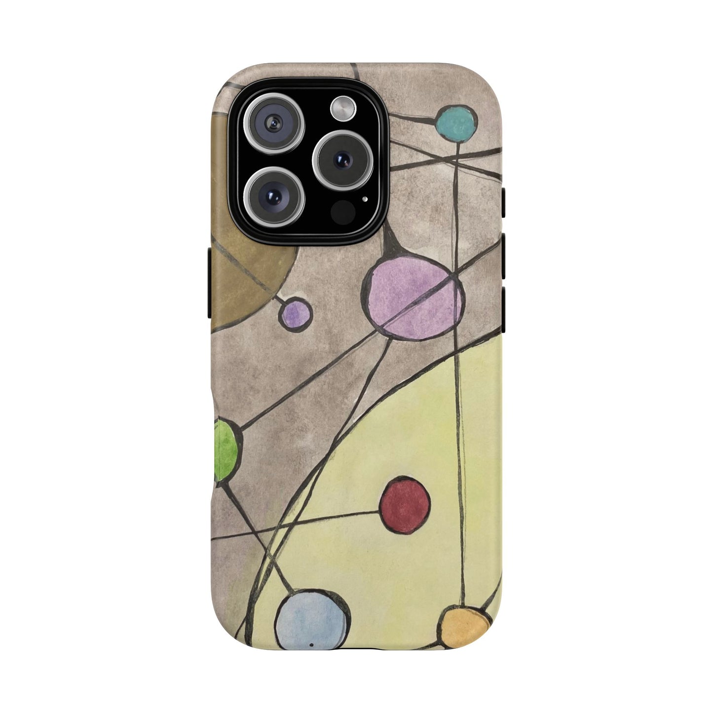 Abstract Constellation Phone Case - Vintage Pastel Orb Design