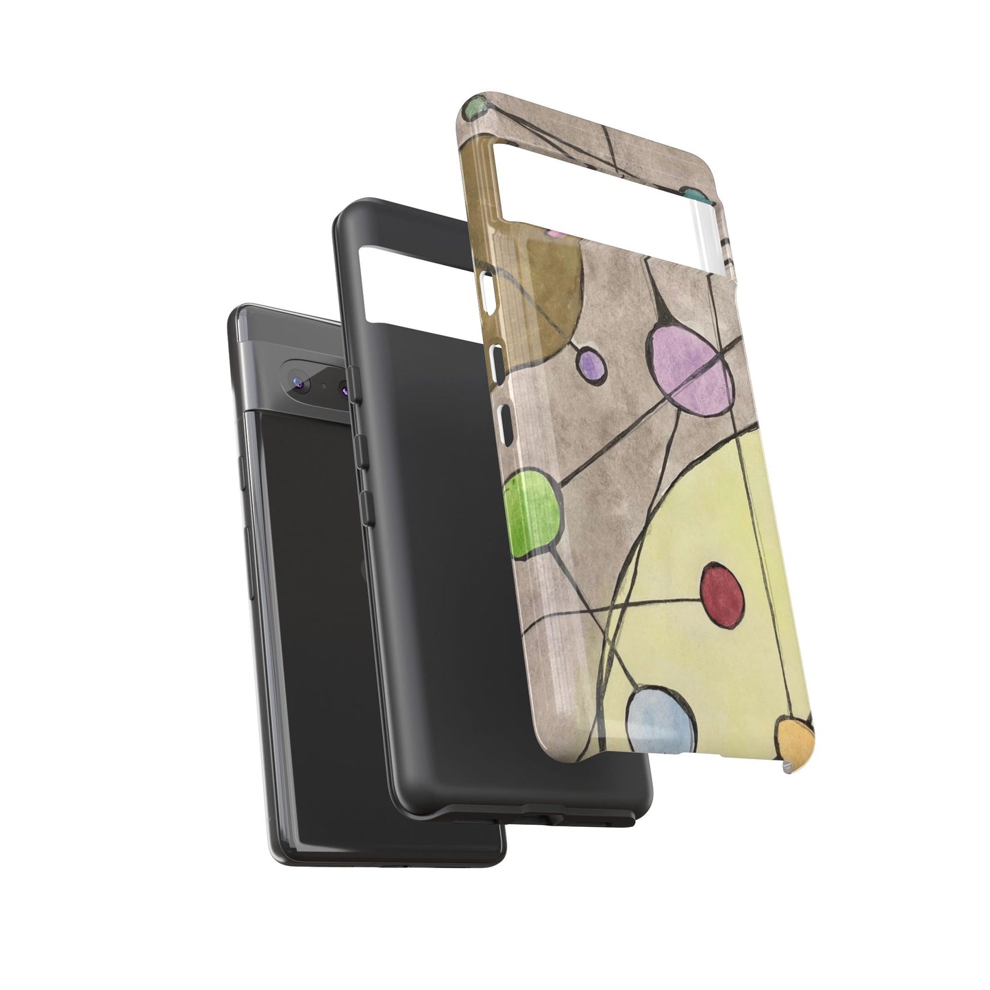 Abstract Constellation Phone Case - Vintage Pastel Orb Design