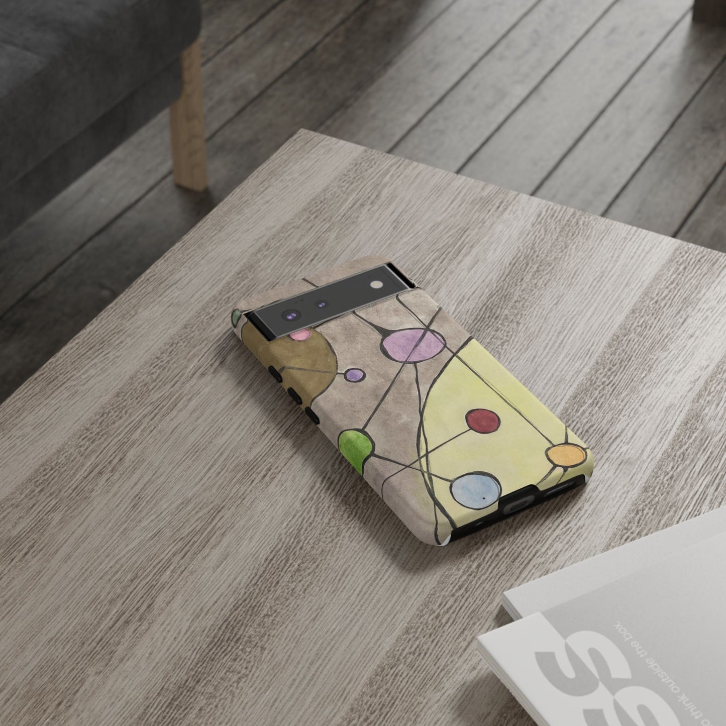 Abstract Constellation Phone Case - Vintage Pastel Orb Design