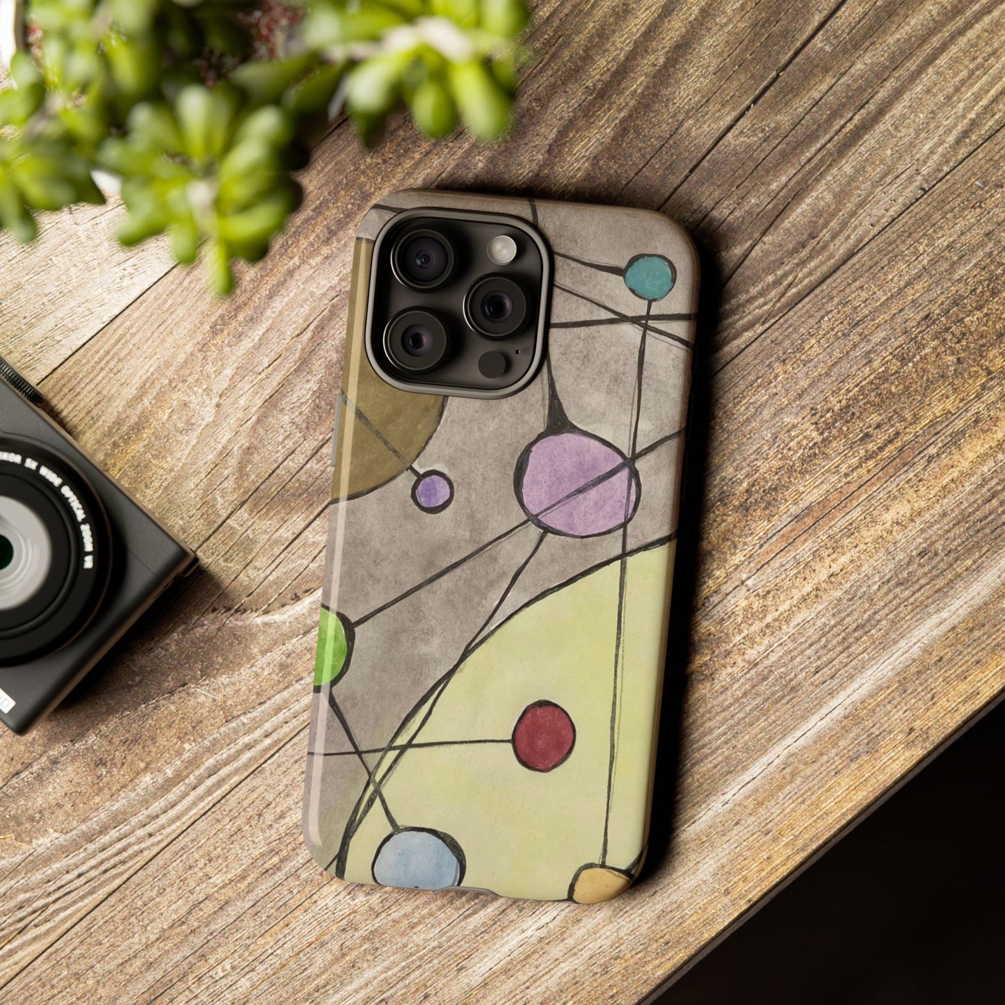 Abstract Constellation Phone Case - Vintage Pastel Orb Design
