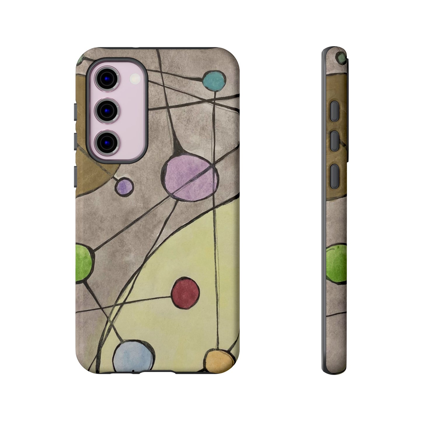 Abstract Constellation Phone Case - Vintage Pastel Orb Design