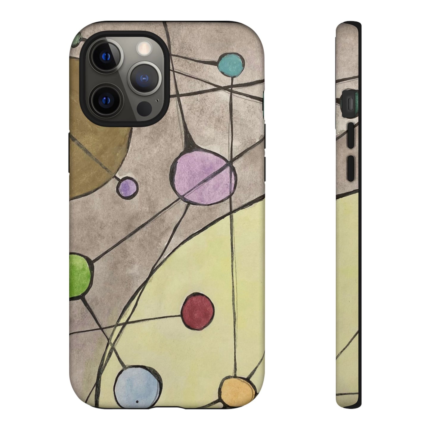 Abstract Constellation Phone Case - Vintage Pastel Orb Design