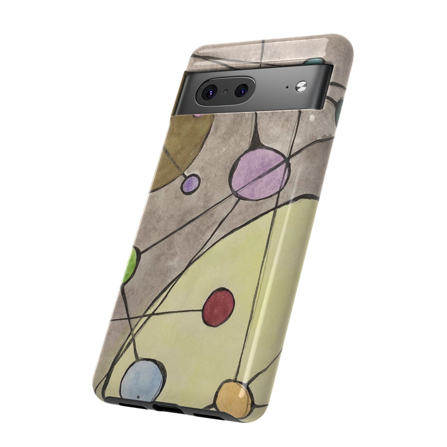 Abstract Constellation Phone Case - Vintage Pastel Orb Design