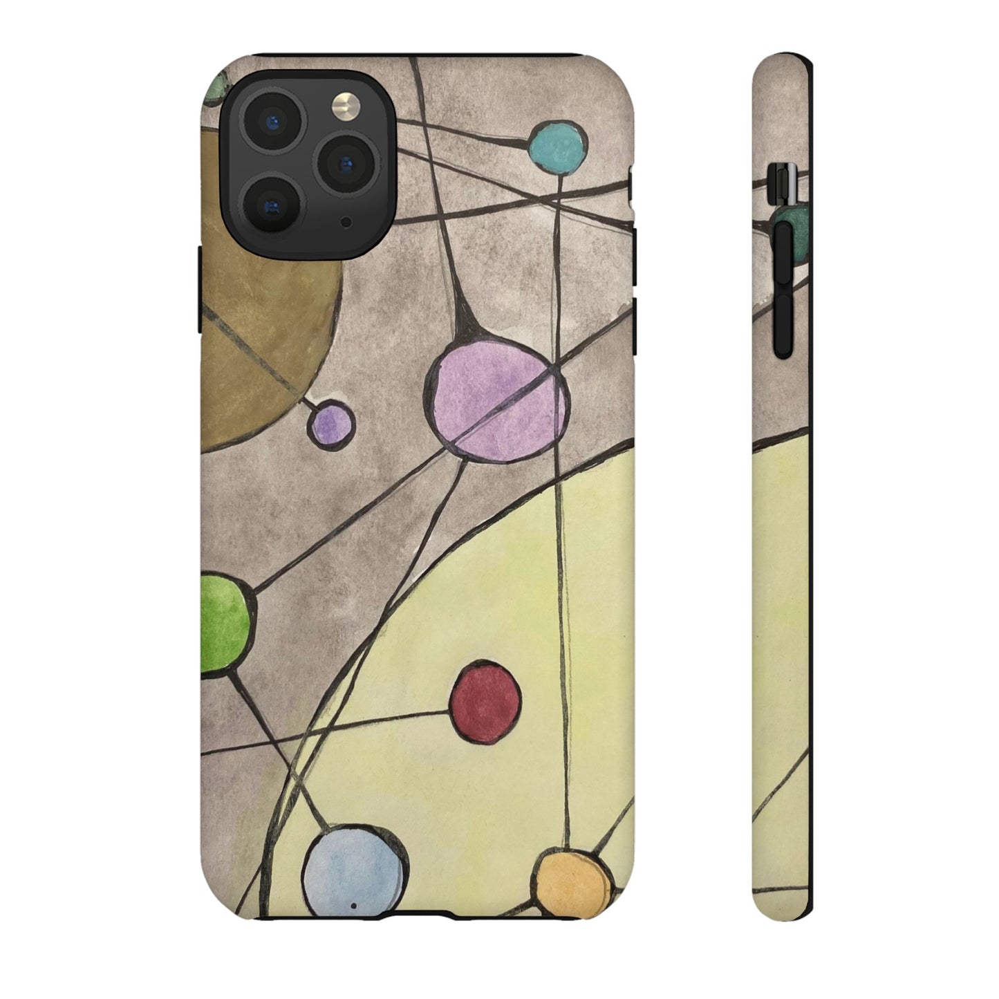 Abstract Constellation Phone Case - Vintage Pastel Orb Design