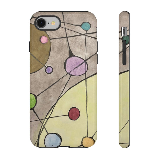 Abstract Constellation Phone Case - Vintage Pastel Orb Design