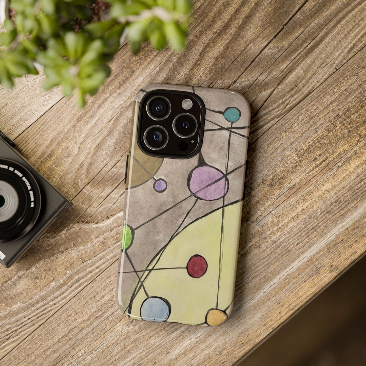 Abstract Constellation Phone Case - Vintage Pastel Orb Design
