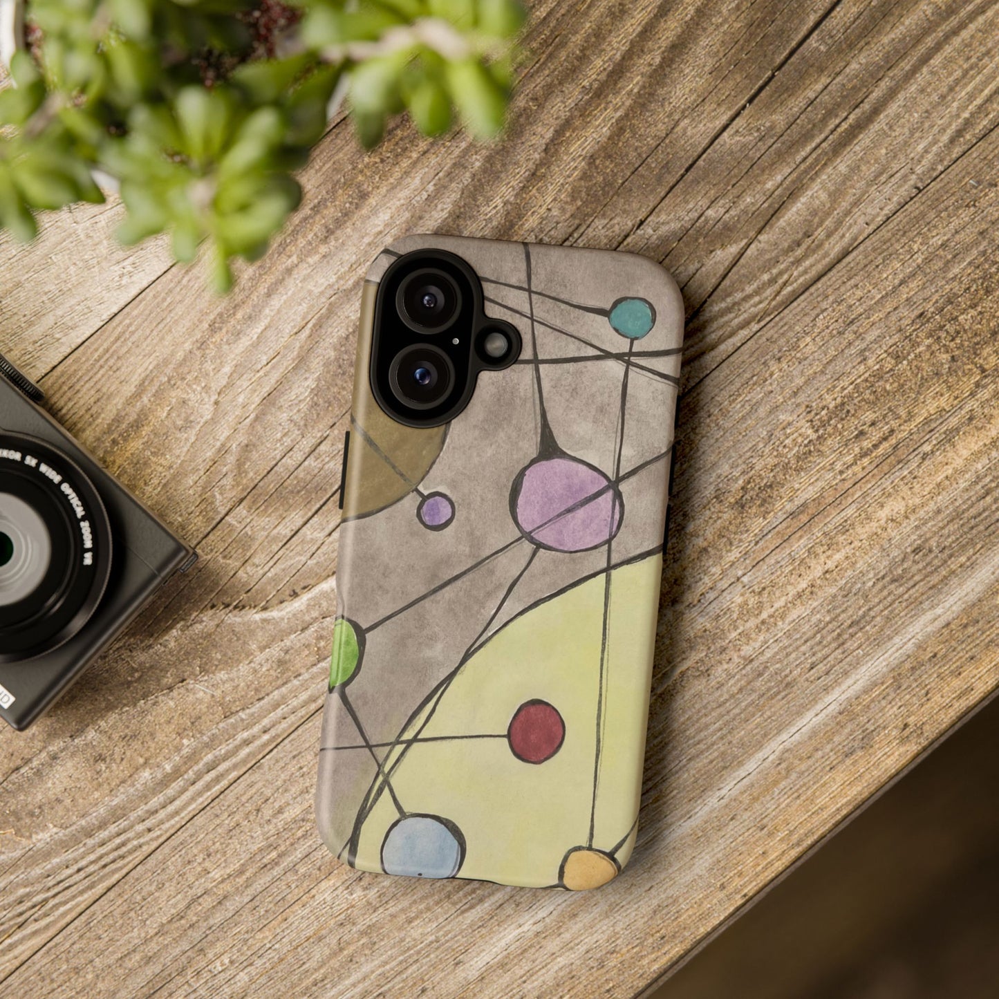 Abstract Constellation Phone Case - Vintage Pastel Orb Design