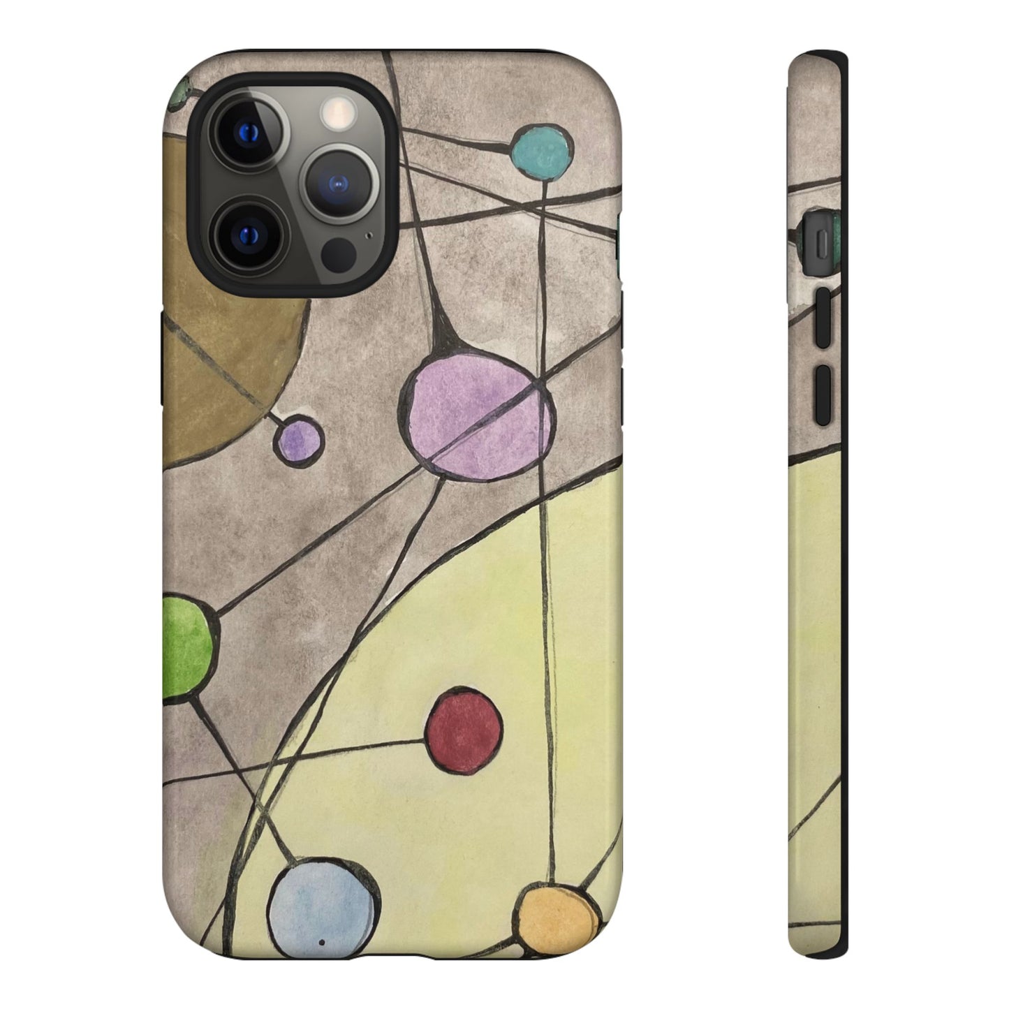 Abstract Constellation Phone Case - Vintage Pastel Orb Design