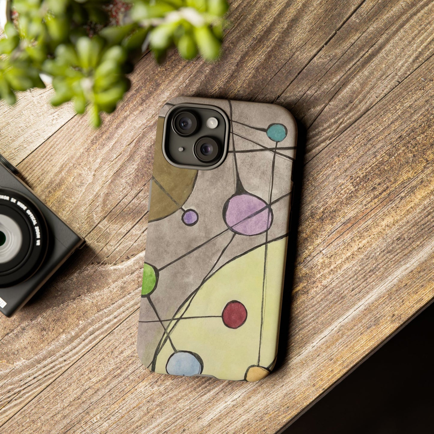 Abstract Constellation Phone Case - Vintage Pastel Orb Design