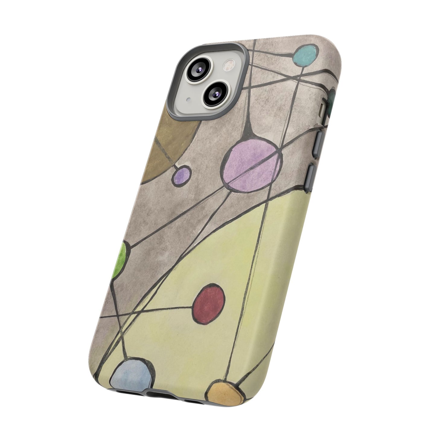 Abstract Constellation Phone Case - Vintage Pastel Orb Design