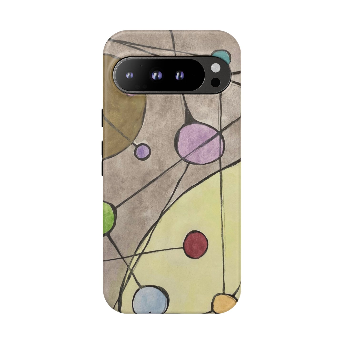 Abstract Constellation Phone Case - Vintage Pastel Orb Design