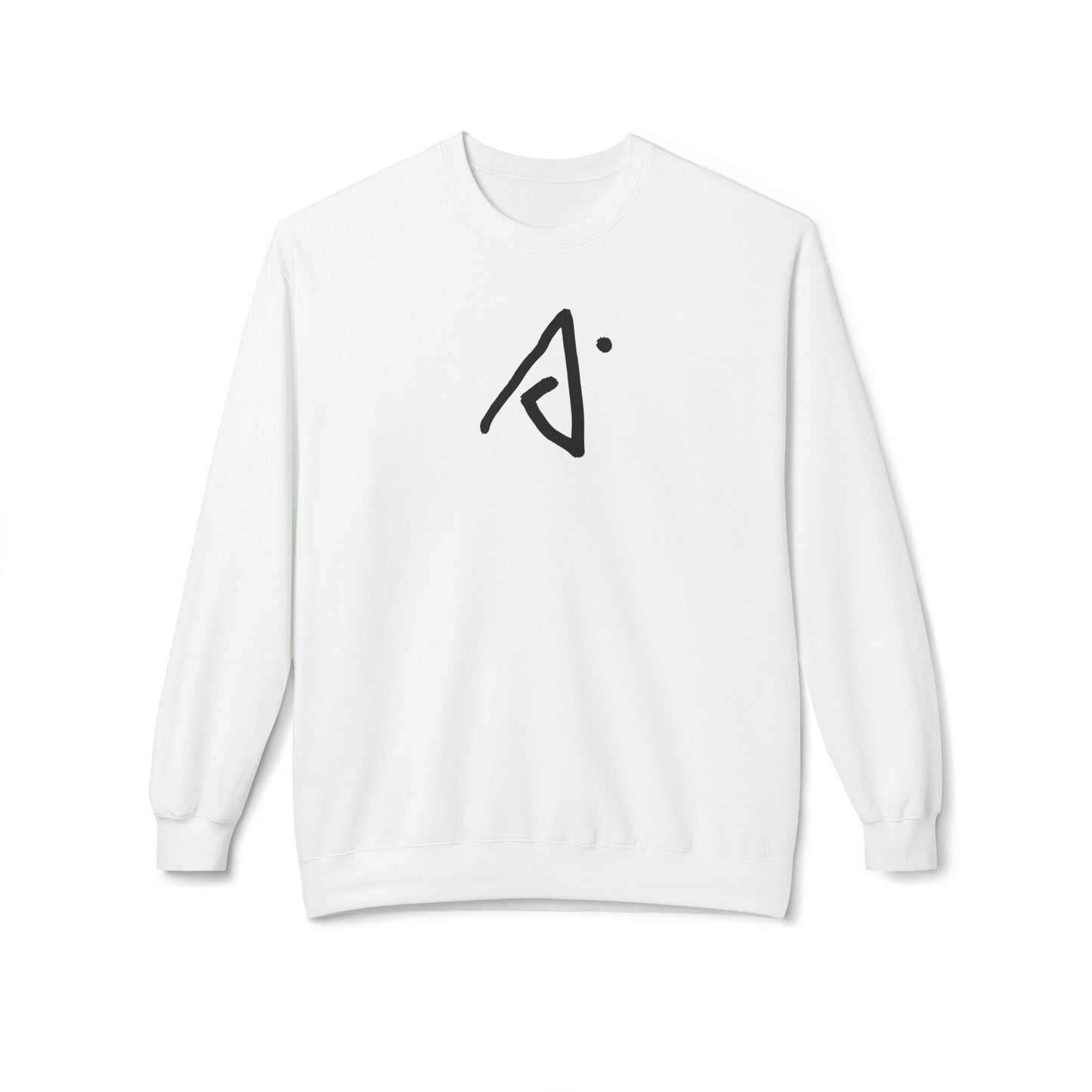 Balanced AI - Minimal Logo Crewneck Sweatshirt — Small Abstract Emblem on Chest
