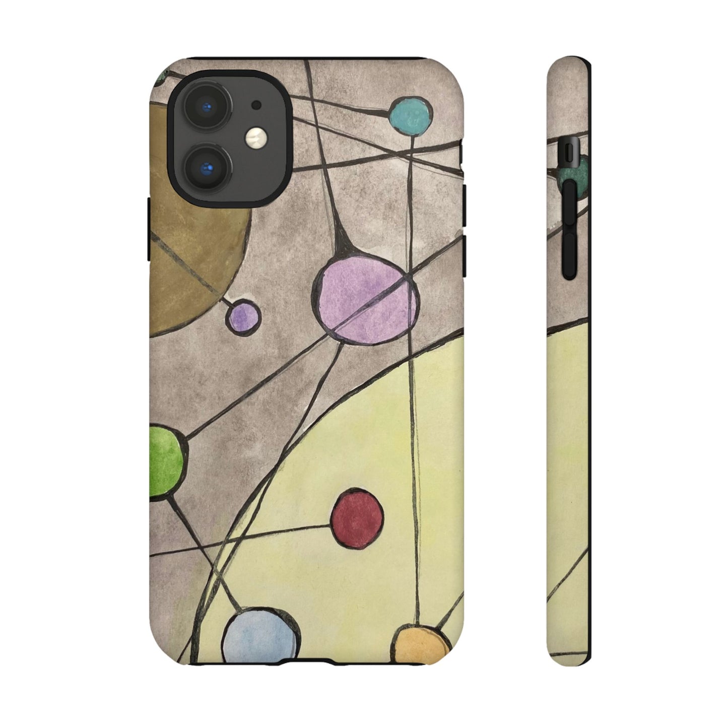 Abstract Constellation Phone Case - Vintage Pastel Orb Design