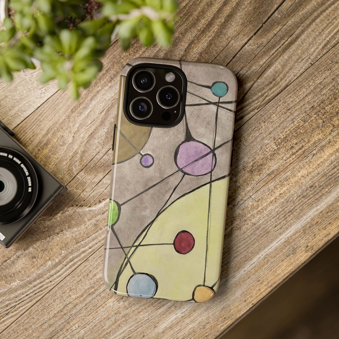 Abstract Constellation Phone Case - Vintage Pastel Orb Design
