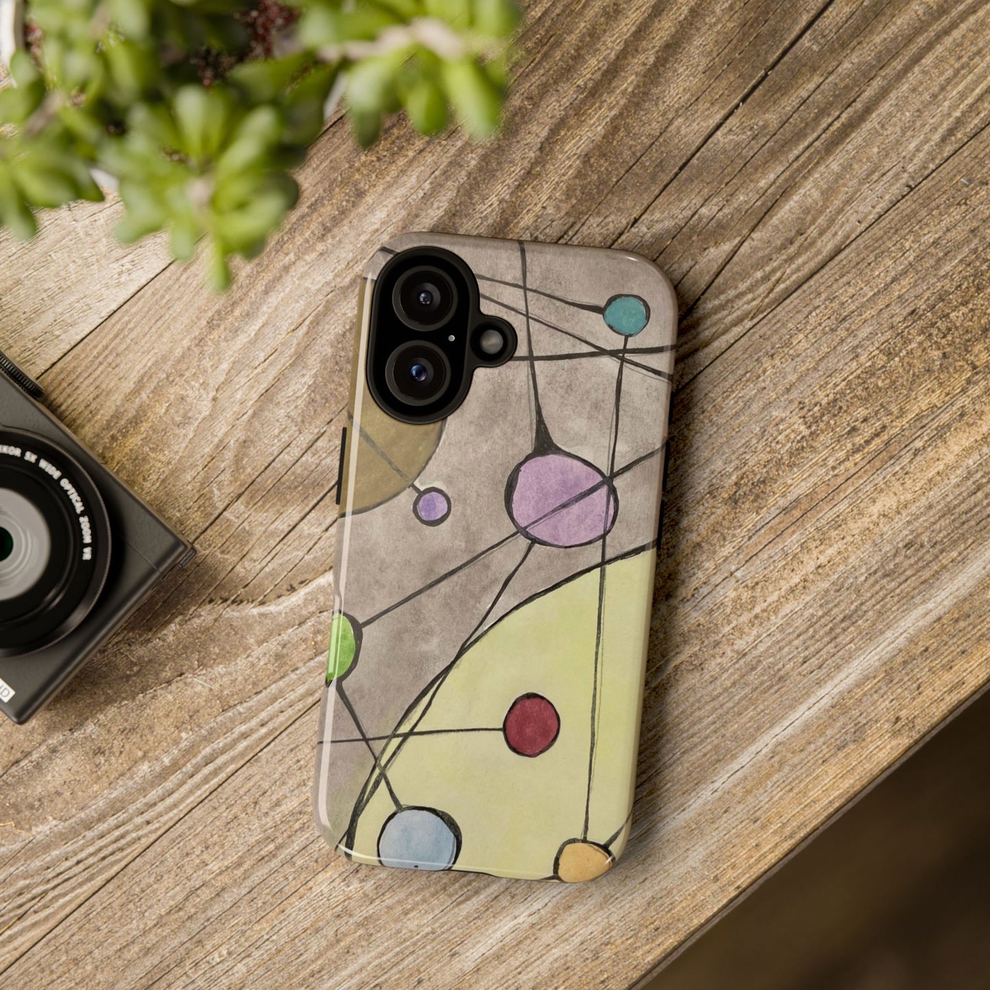 Abstract Constellation Phone Case - Vintage Pastel Orb Design