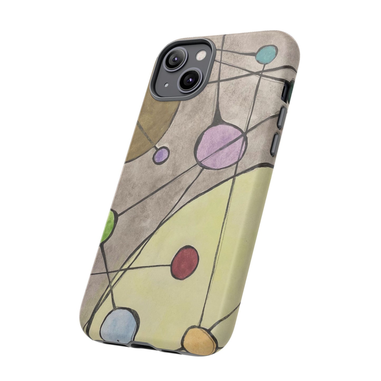Abstract Constellation Phone Case - Vintage Pastel Orb Design