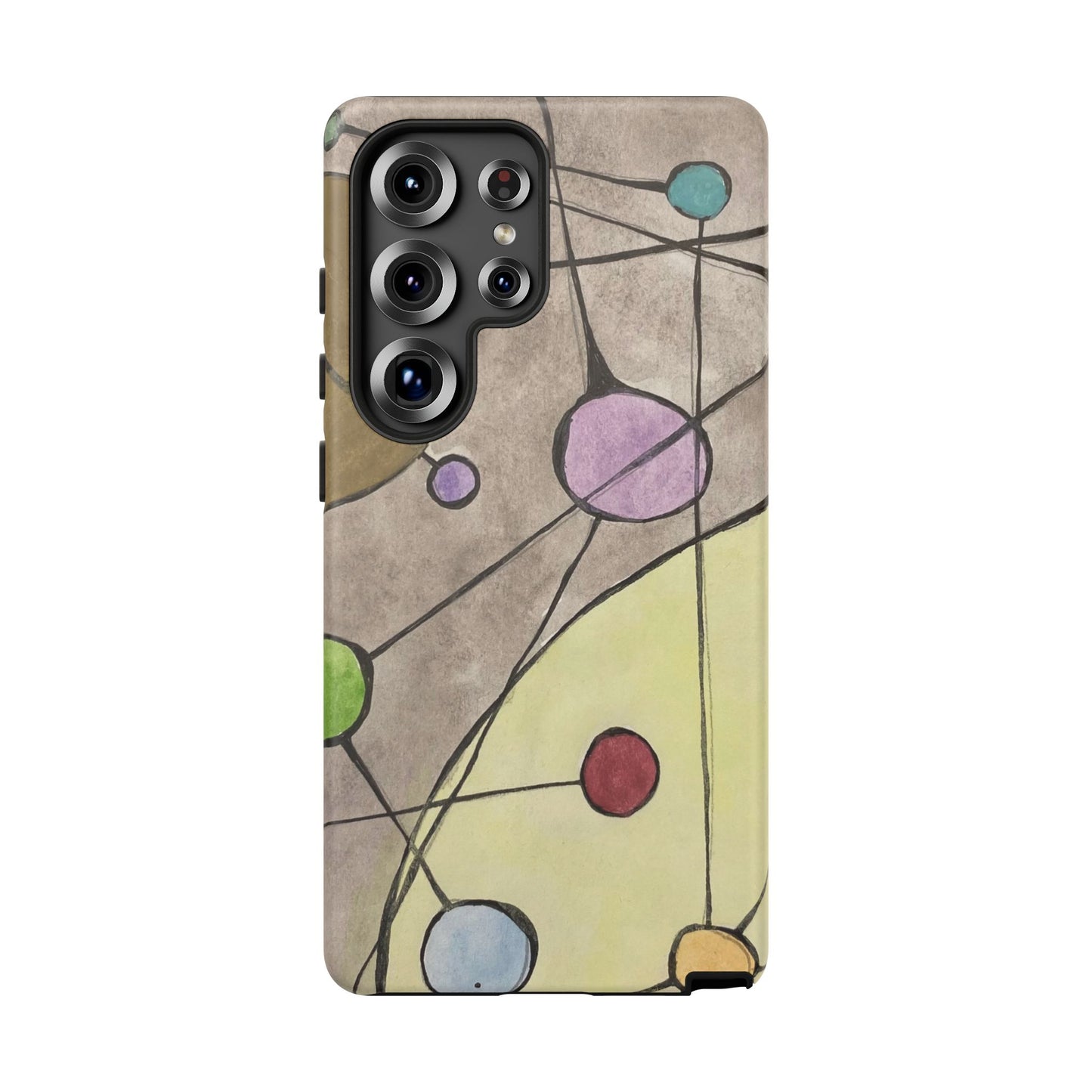 Abstract Constellation Phone Case - Vintage Pastel Orb Design