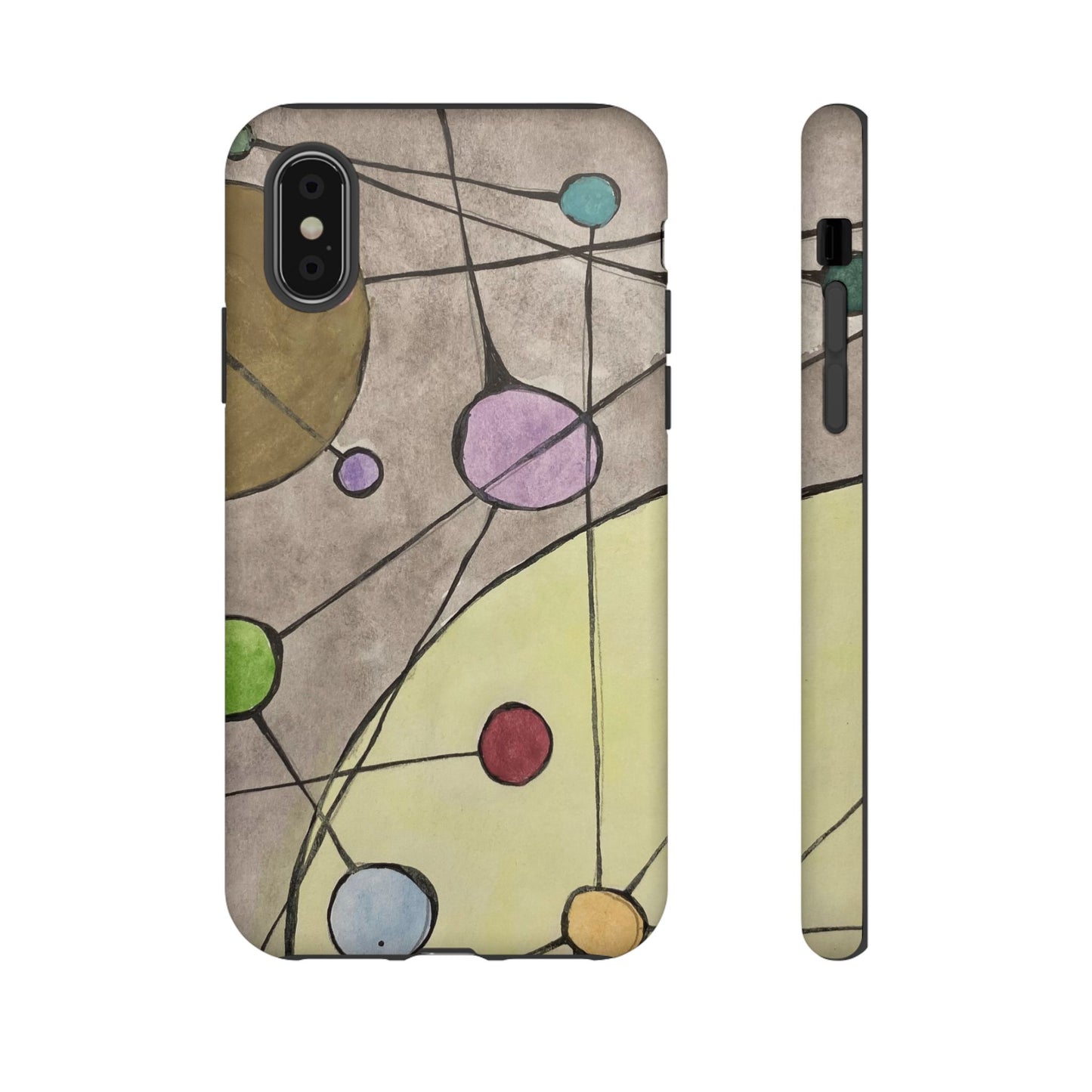Abstract Constellation Phone Case - Vintage Pastel Orb Design
