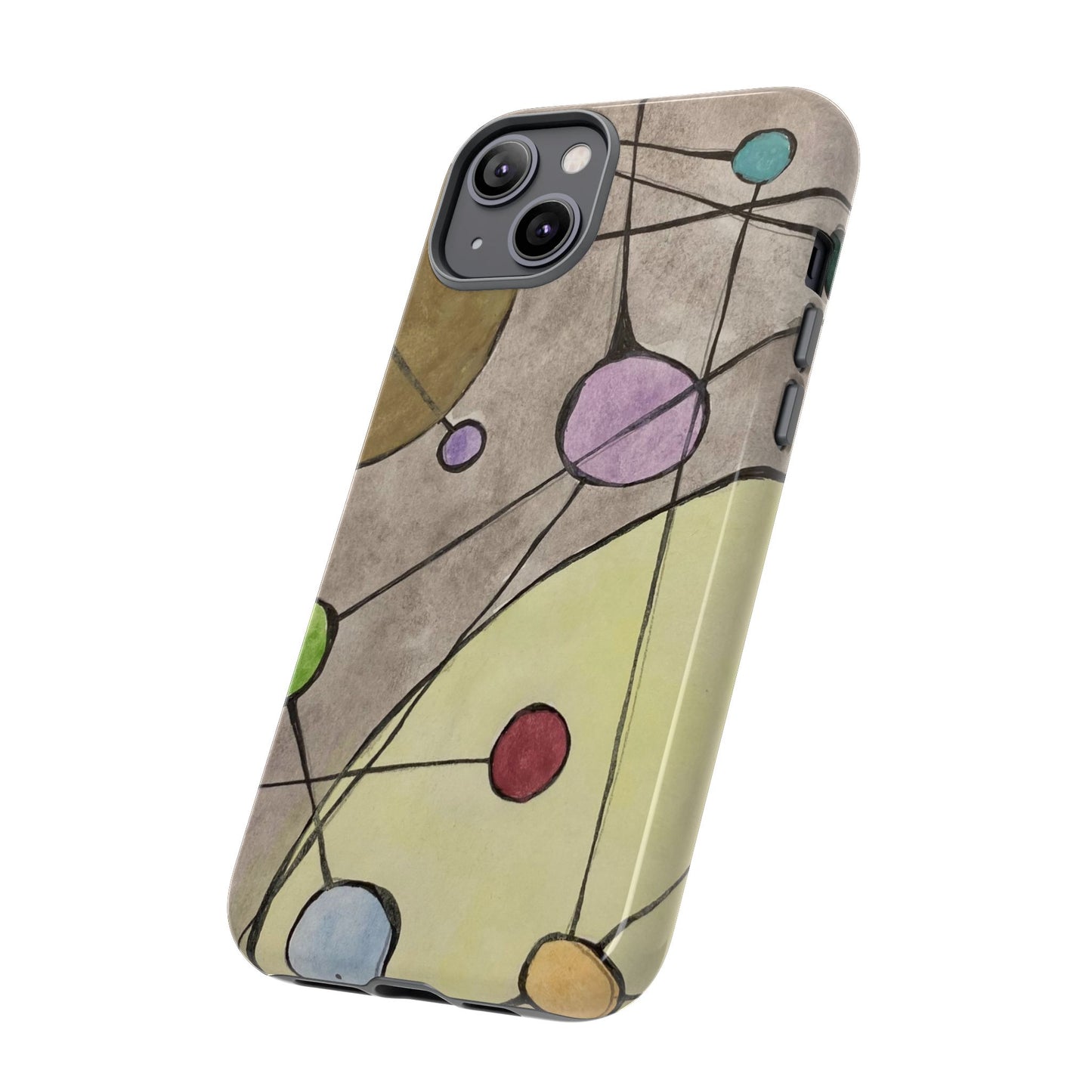 Abstract Constellation Phone Case - Vintage Pastel Orb Design