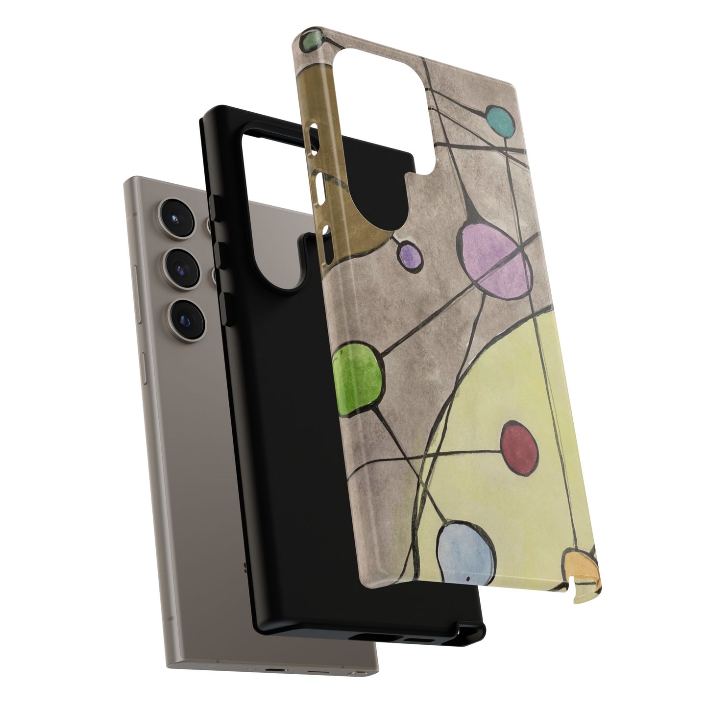 Abstract Constellation Phone Case - Vintage Pastel Orb Design