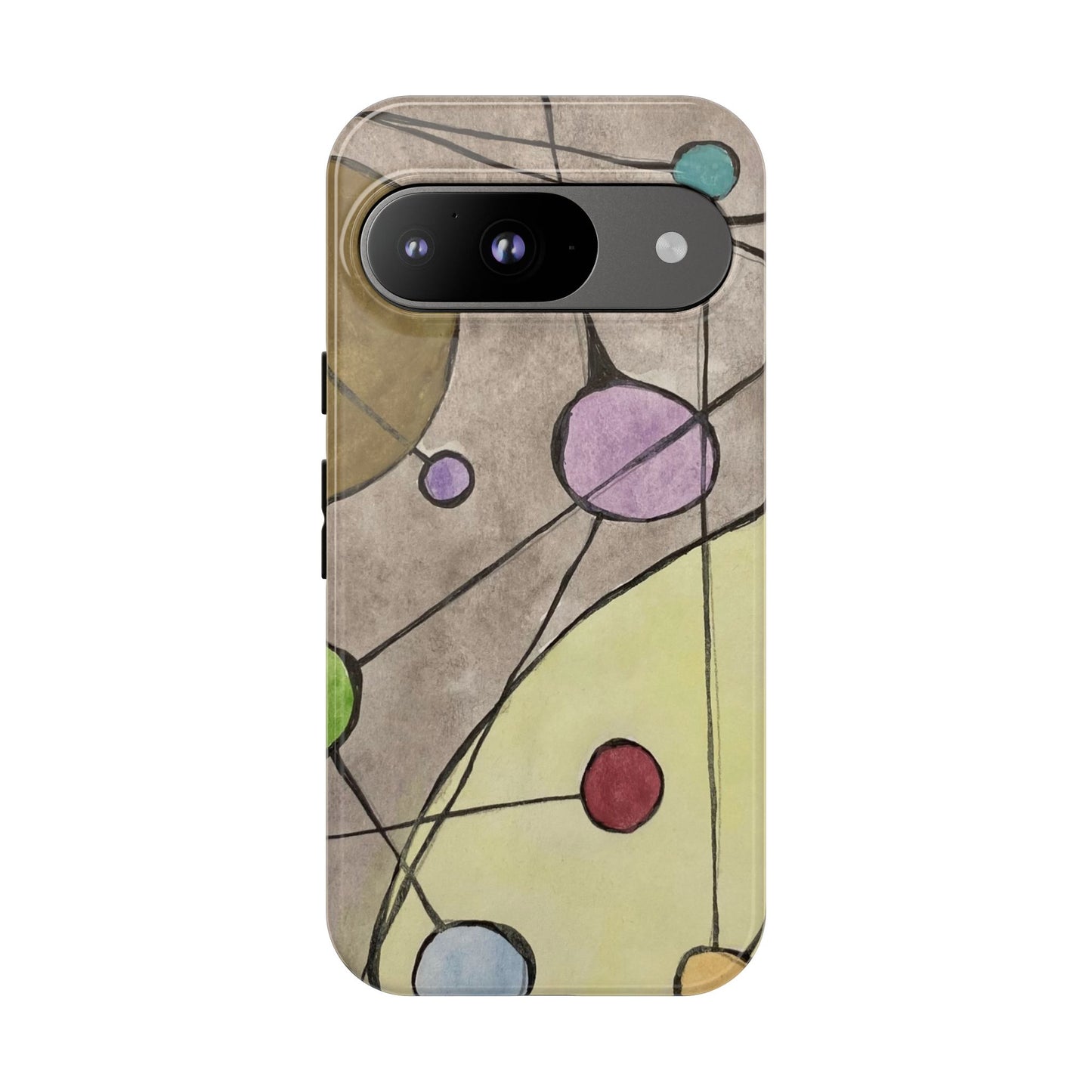 Abstract Constellation Phone Case - Vintage Pastel Orb Design