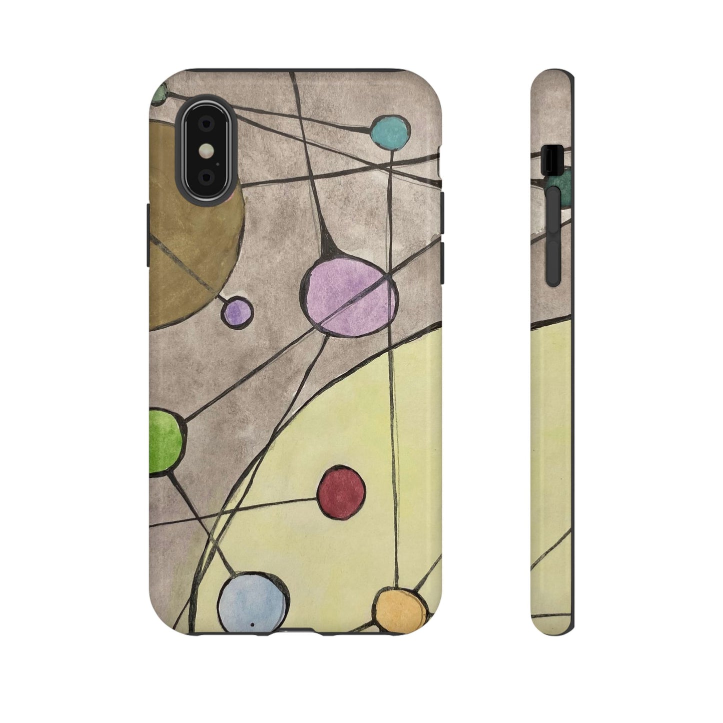 Abstract Constellation Phone Case - Vintage Pastel Orb Design