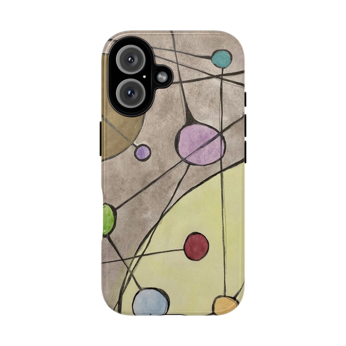 Abstract Constellation Phone Case - Vintage Pastel Orb Design