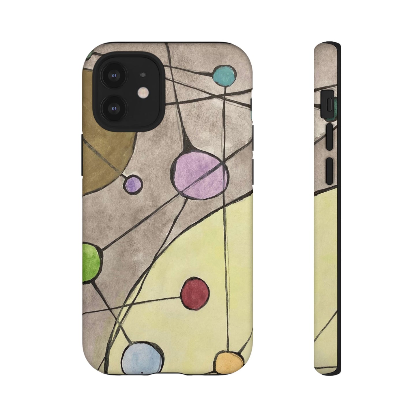 Abstract Constellation Phone Case - Vintage Pastel Orb Design