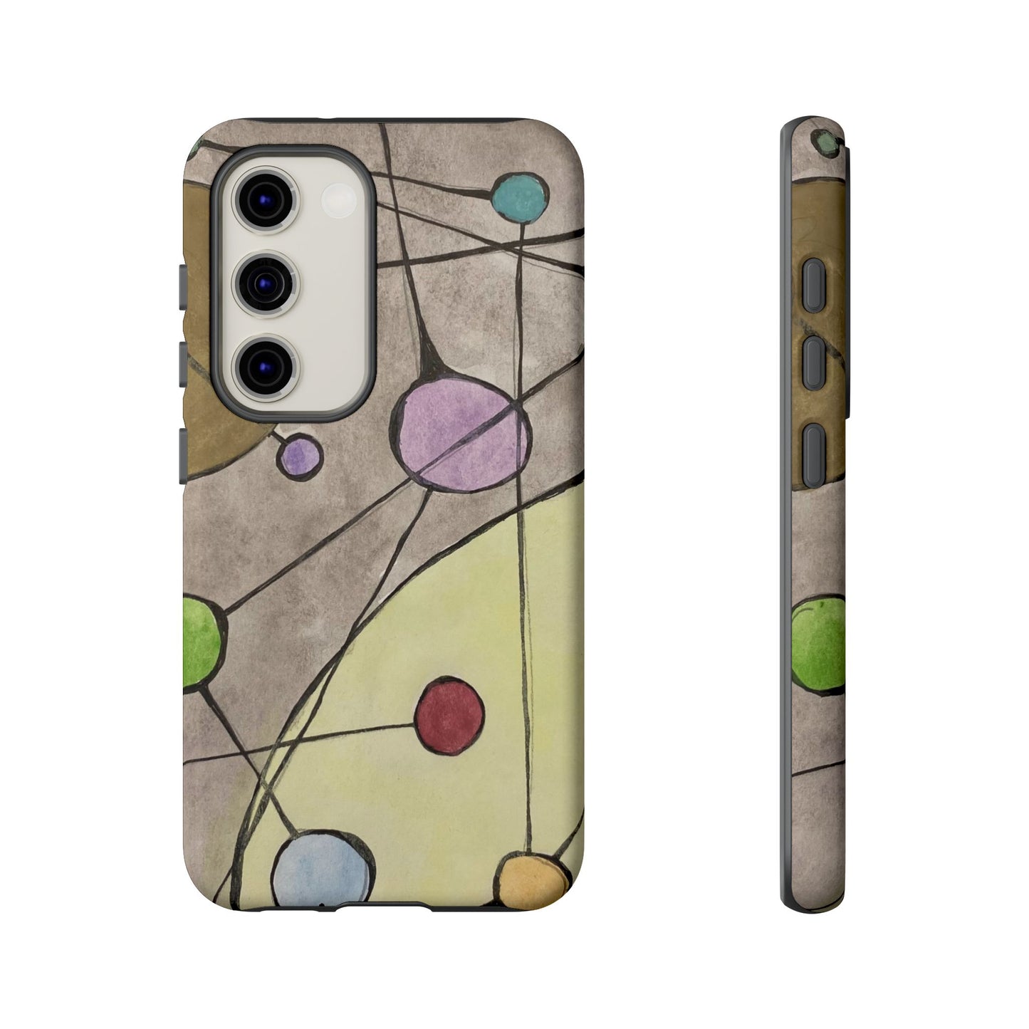 Abstract Constellation Phone Case - Vintage Pastel Orb Design