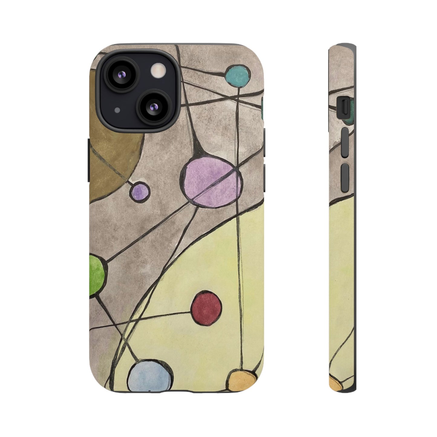 Abstract Constellation Phone Case - Vintage Pastel Orb Design