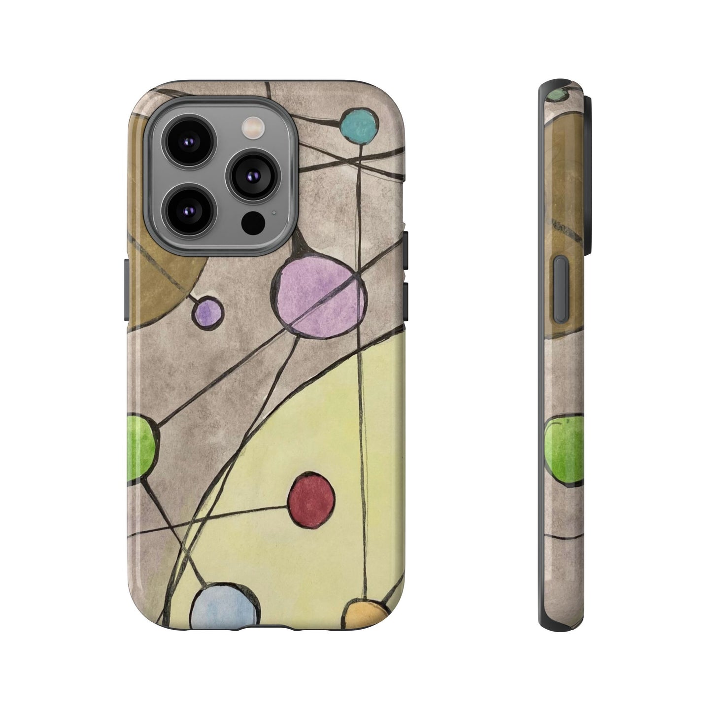 Abstract Constellation Phone Case - Vintage Pastel Orb Design