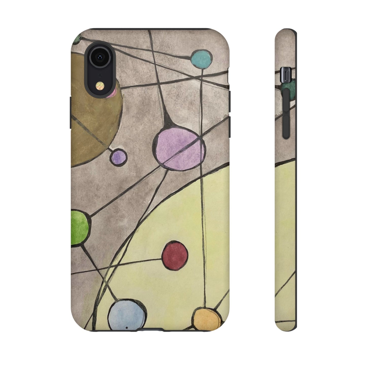 Abstract Constellation Phone Case - Vintage Pastel Orb Design