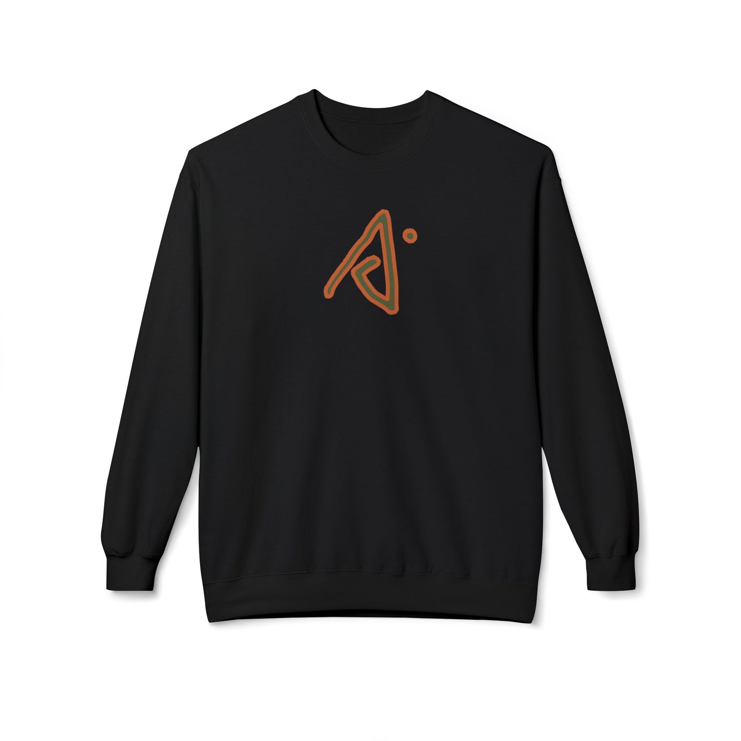 Balanced AI - Minimal Logo Crewneck Sweatshirt — Small Abstract Emblem on Chest