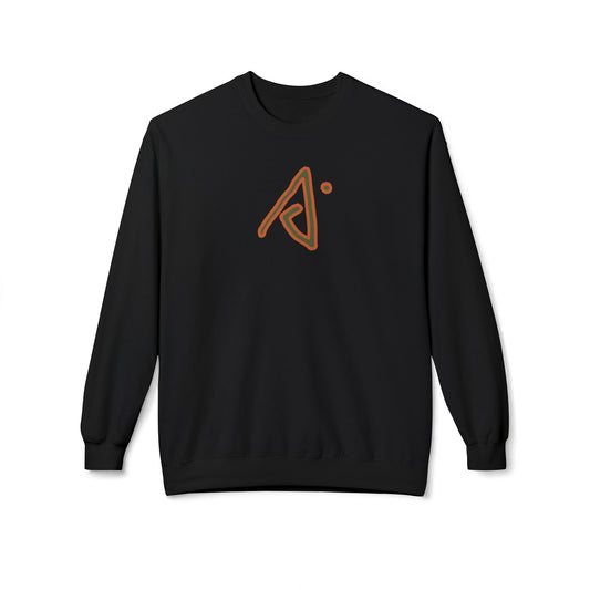 Balanced AI - Minimal Logo Crewneck Sweatshirt — Small Abstract Emblem on Chest
