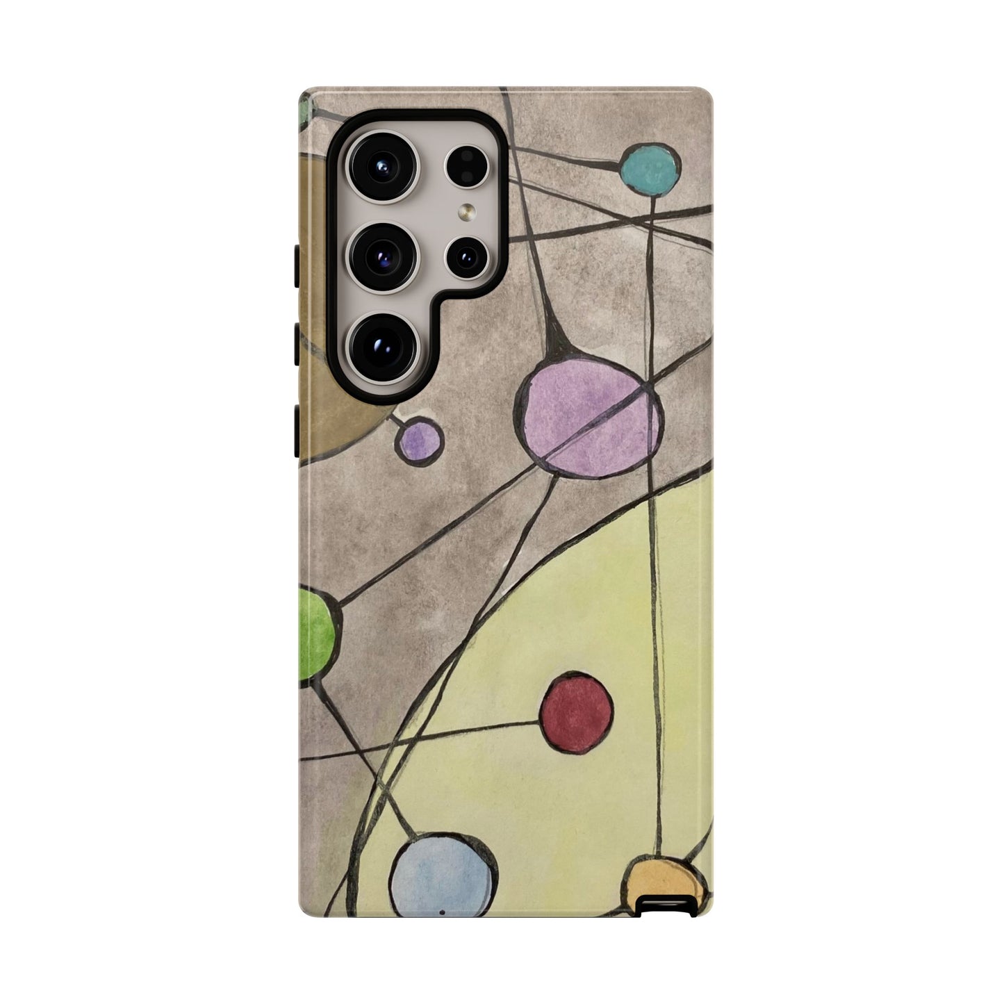 Abstract Constellation Phone Case - Vintage Pastel Orb Design
