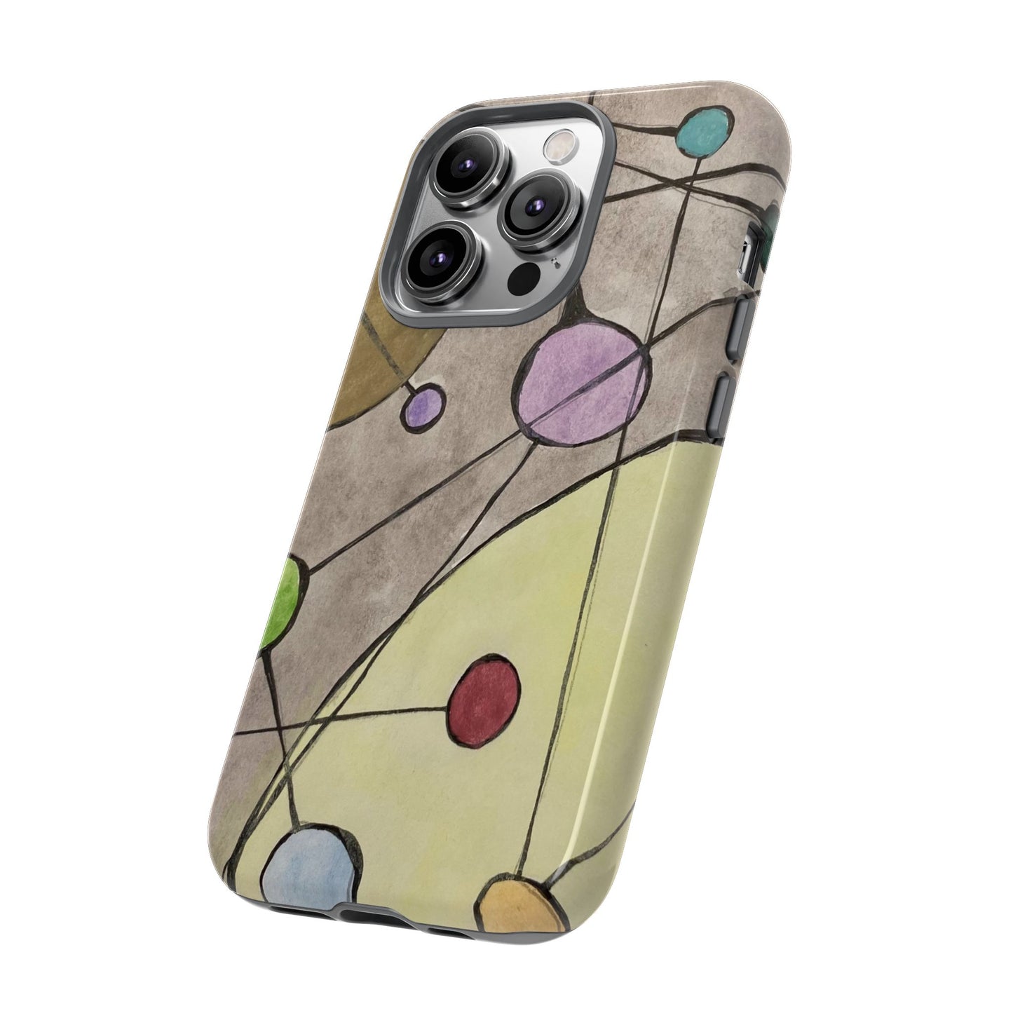 Abstract Constellation Phone Case - Vintage Pastel Orb Design