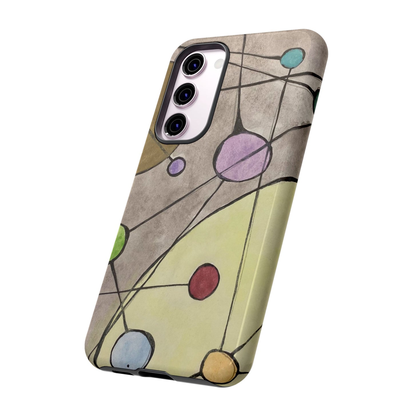 Abstract Constellation Phone Case - Vintage Pastel Orb Design
