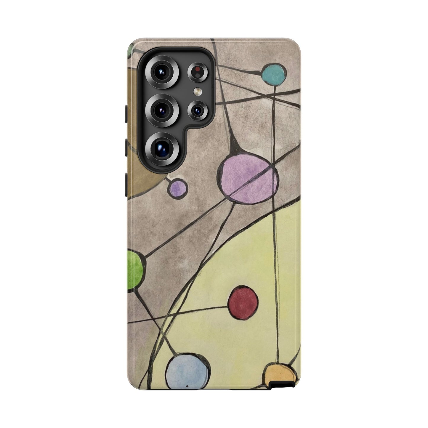 Abstract Constellation Phone Case - Vintage Pastel Orb Design