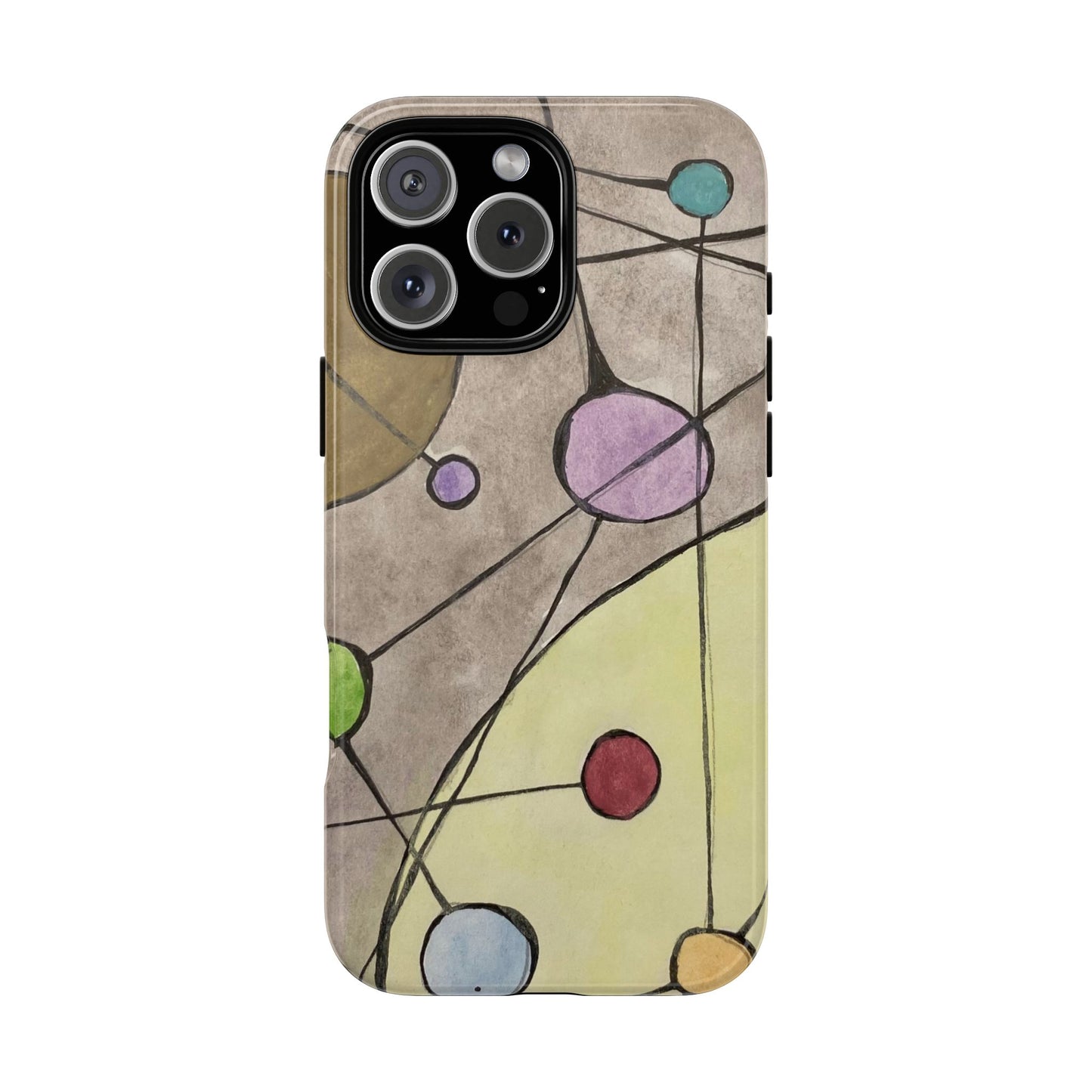 Abstract Constellation Phone Case - Vintage Pastel Orb Design
